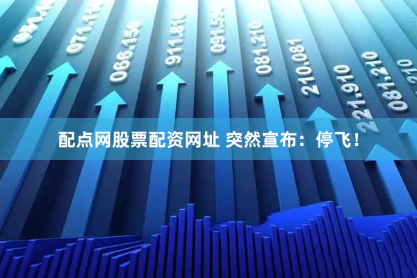 配点网股票配资网址 突然宣布：停飞！